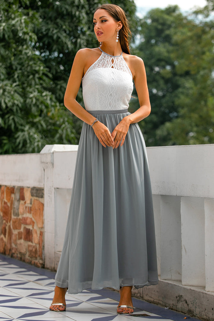 Madie - Women Wedding Guest Halter Maxi Dress