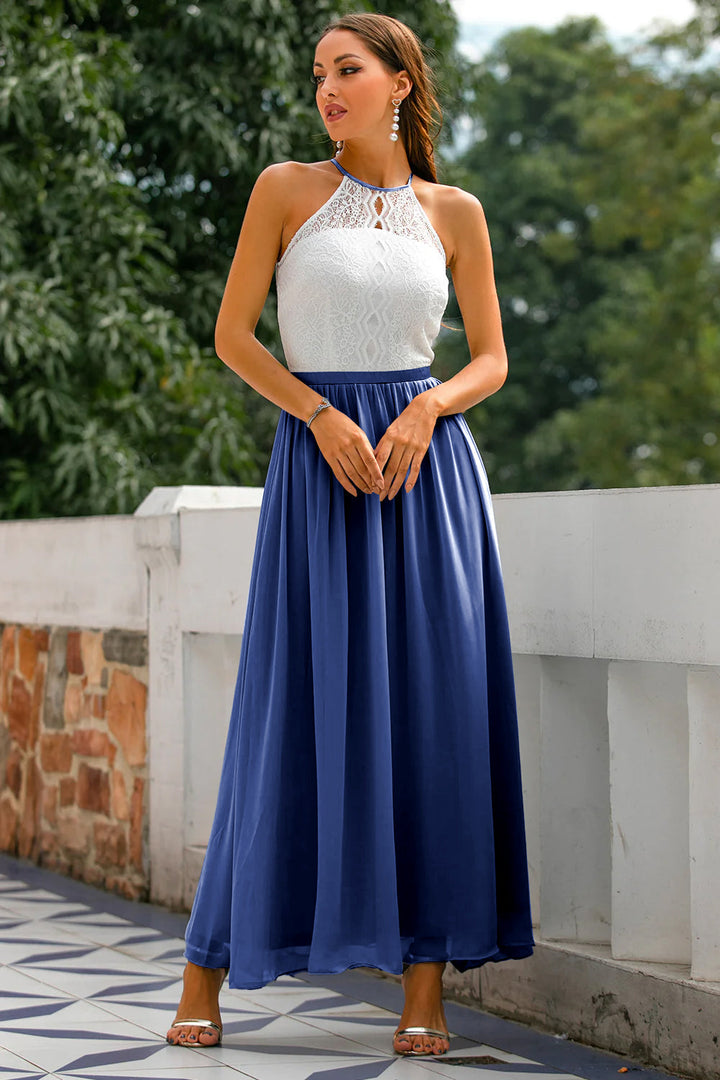Madie - Women Wedding Guest Halter Maxi Dress