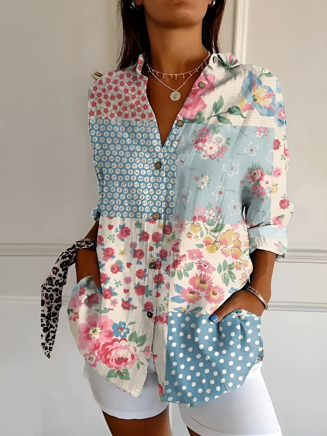Avril - Chic Spring Blouse with Whimsical Prints