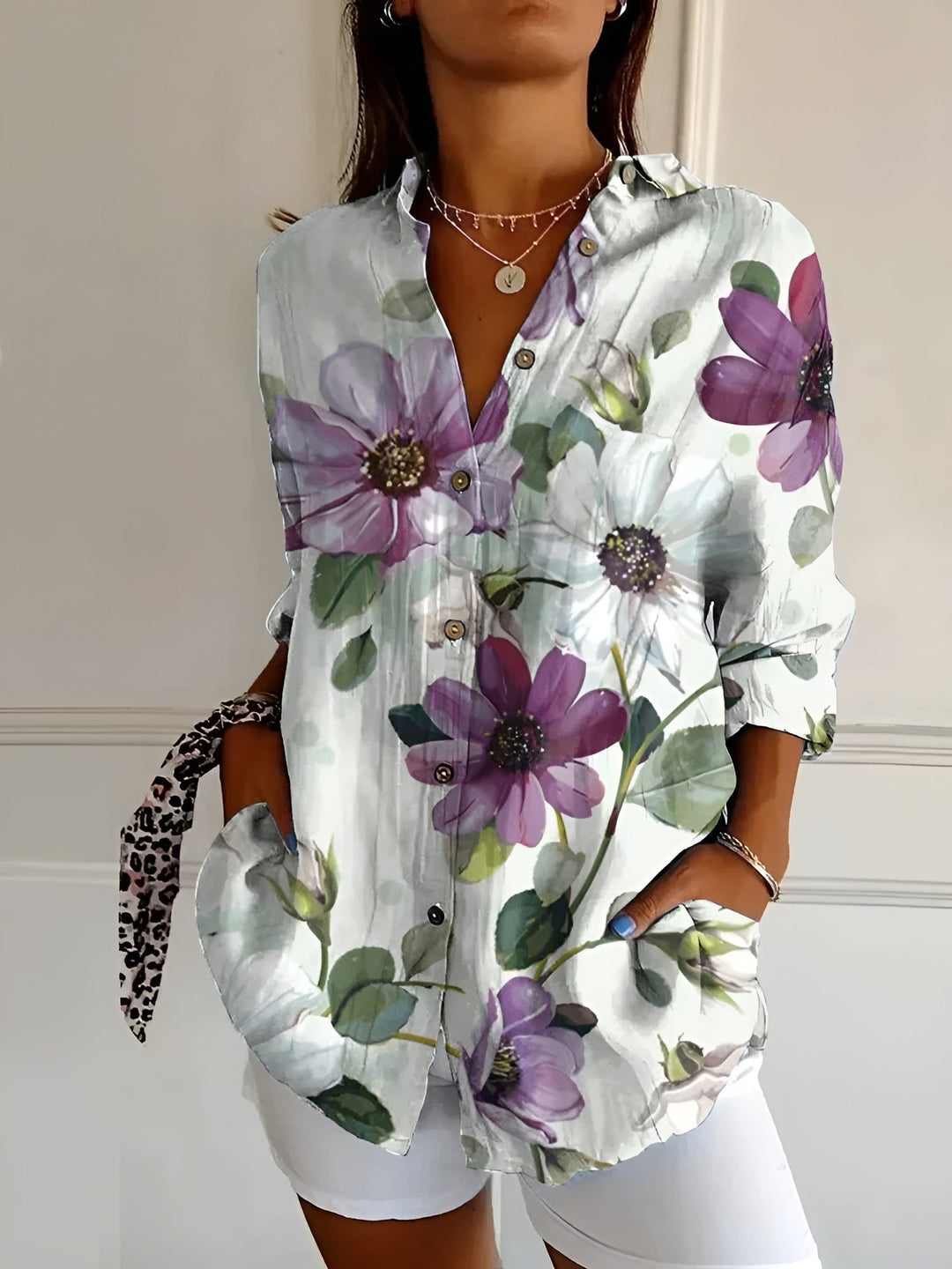 Avril - Chic Spring Blouse with Whimsical Prints
