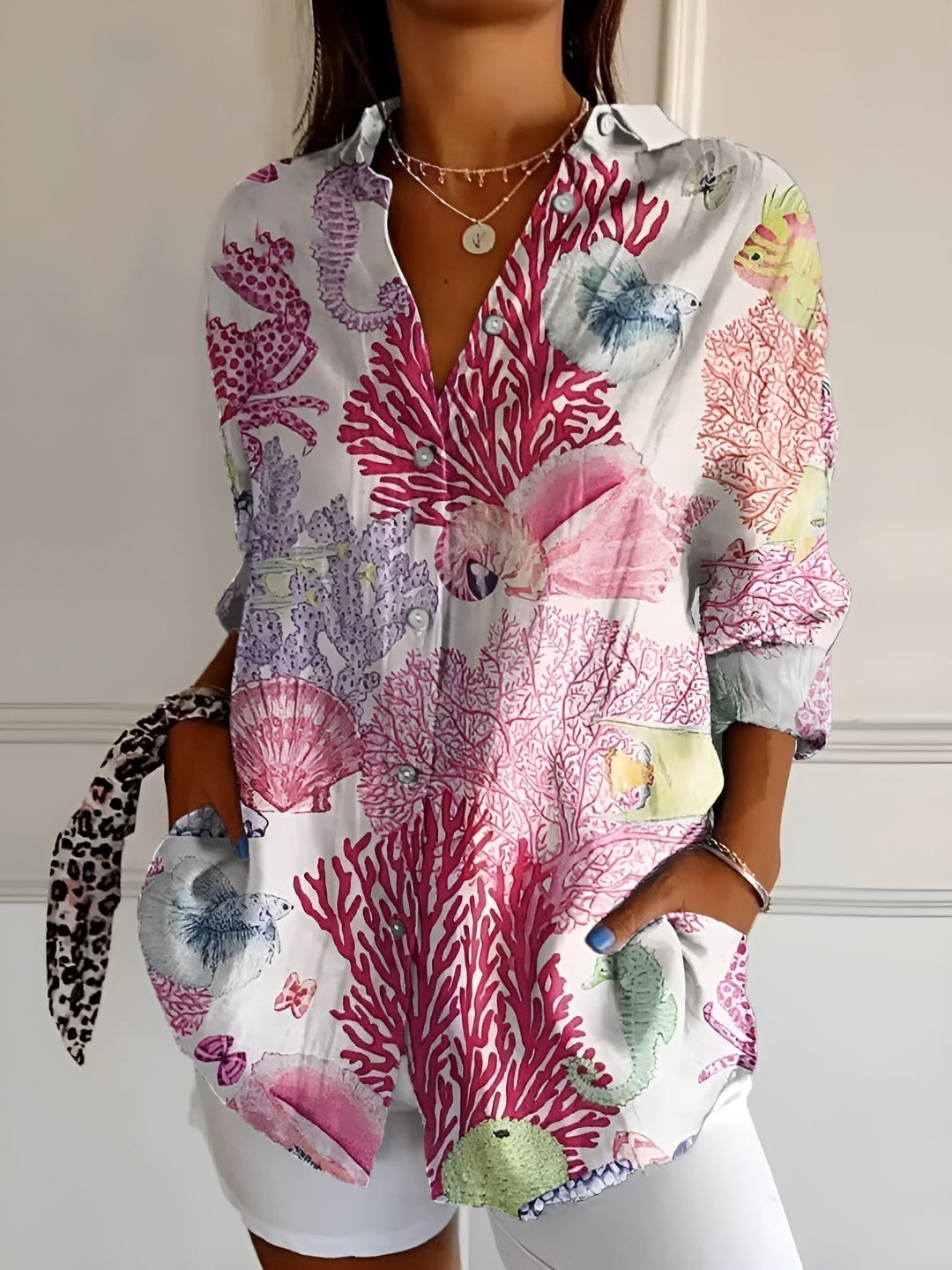 Avril - Chic Spring Blouse with Whimsical Prints