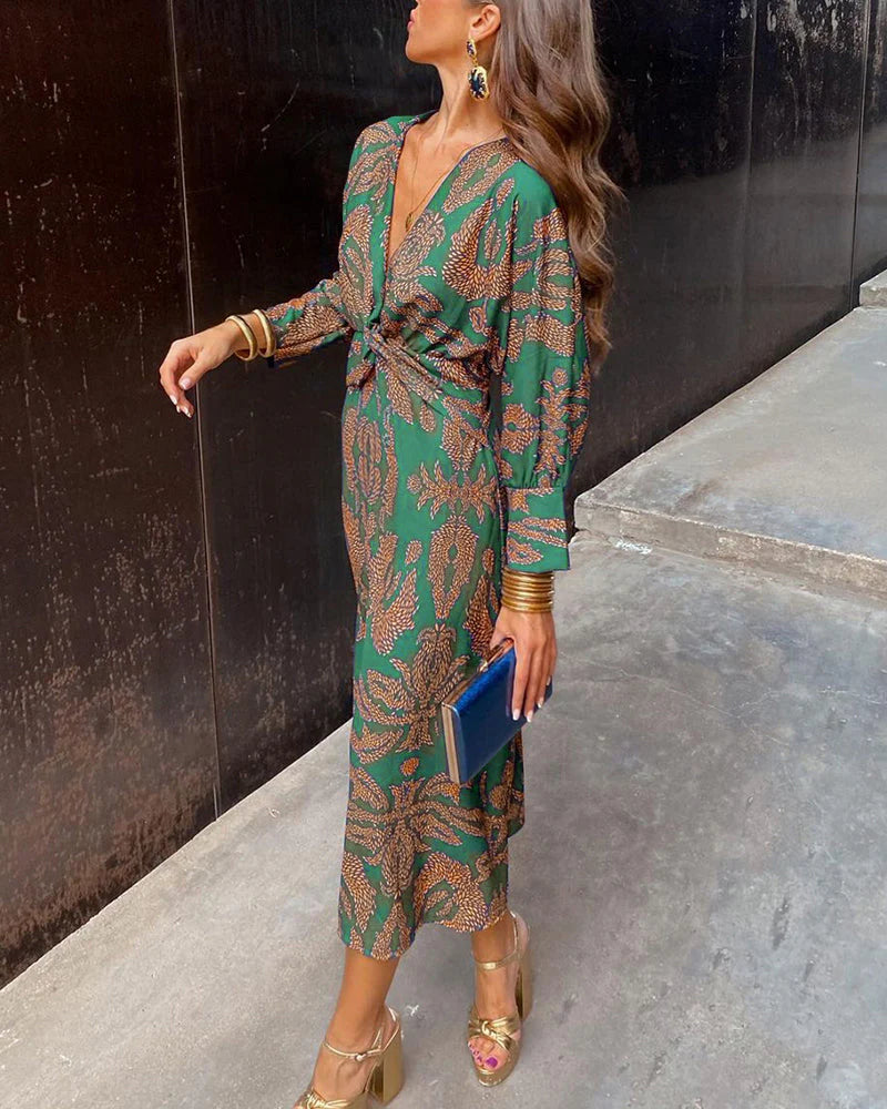Vorie - Spring Wedding Guest A-Line Maxi Dress