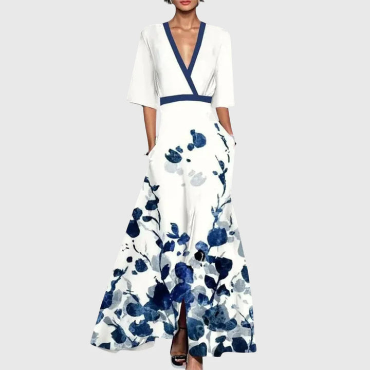 Luna - Elegant Long Floral Dress