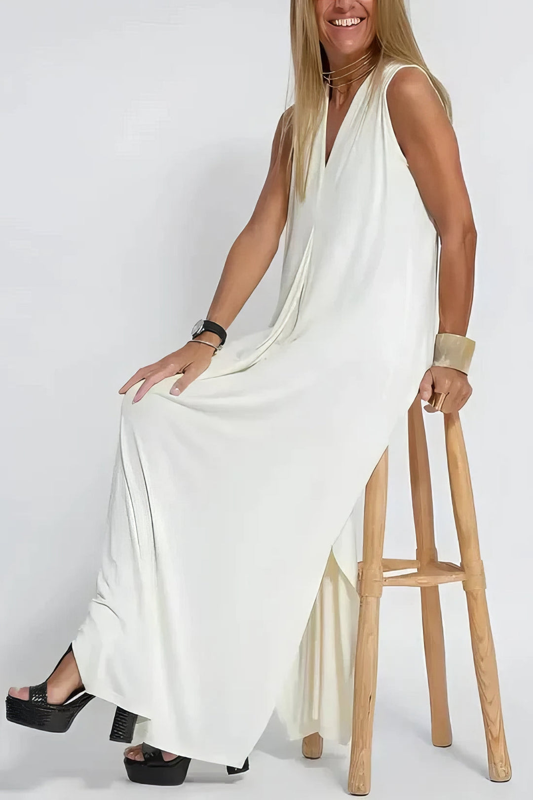 June - Elegant Maxi Dress with Coordinated Cardigan