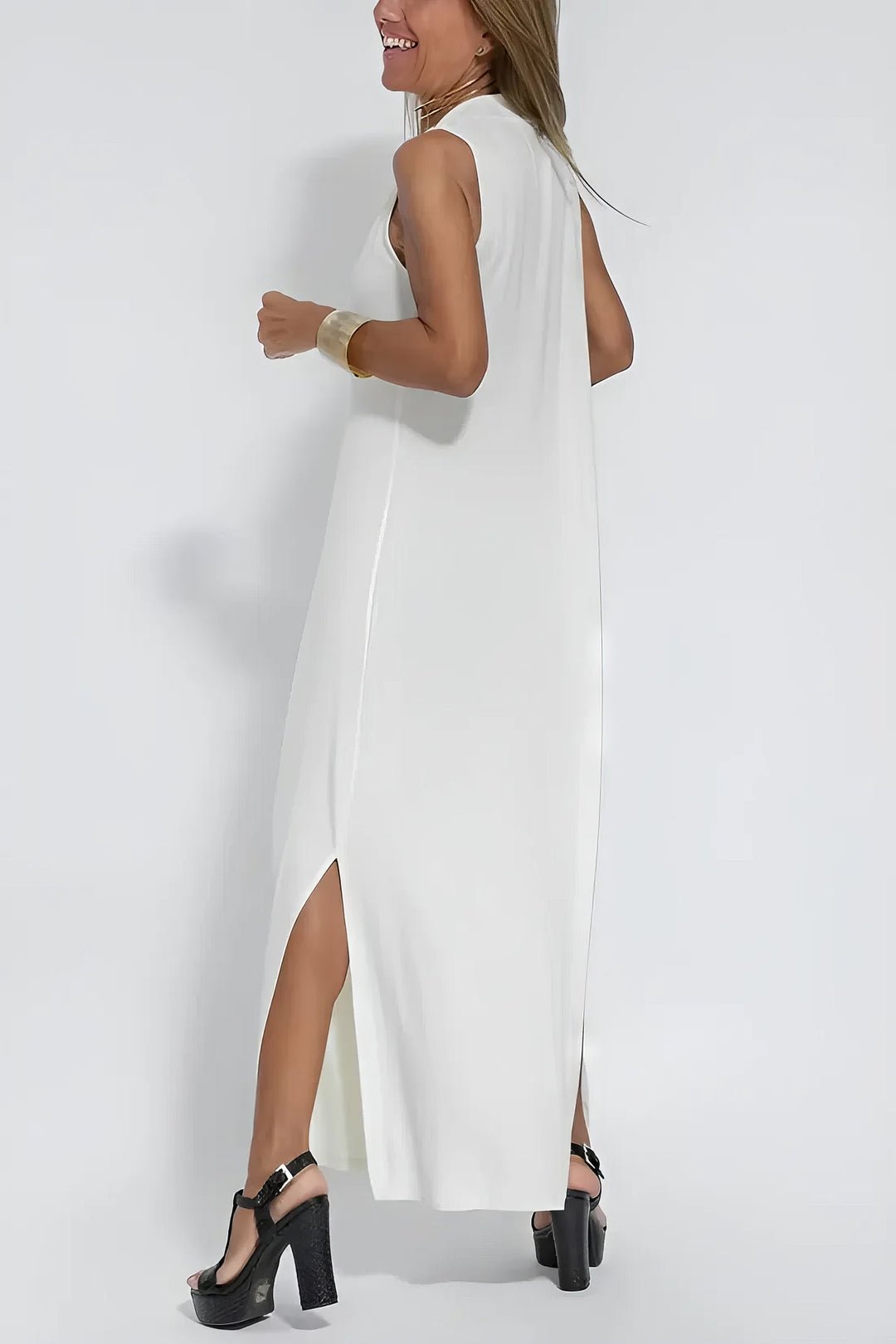 June - Elegant Maxi Dress with Coordinated Cardigan