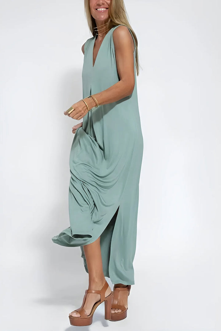June - Elegant Maxi Dress with Coordinated Cardigan