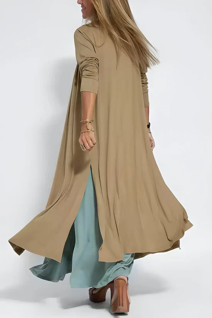June - Elegant Maxi Dress with Coordinated Cardigan