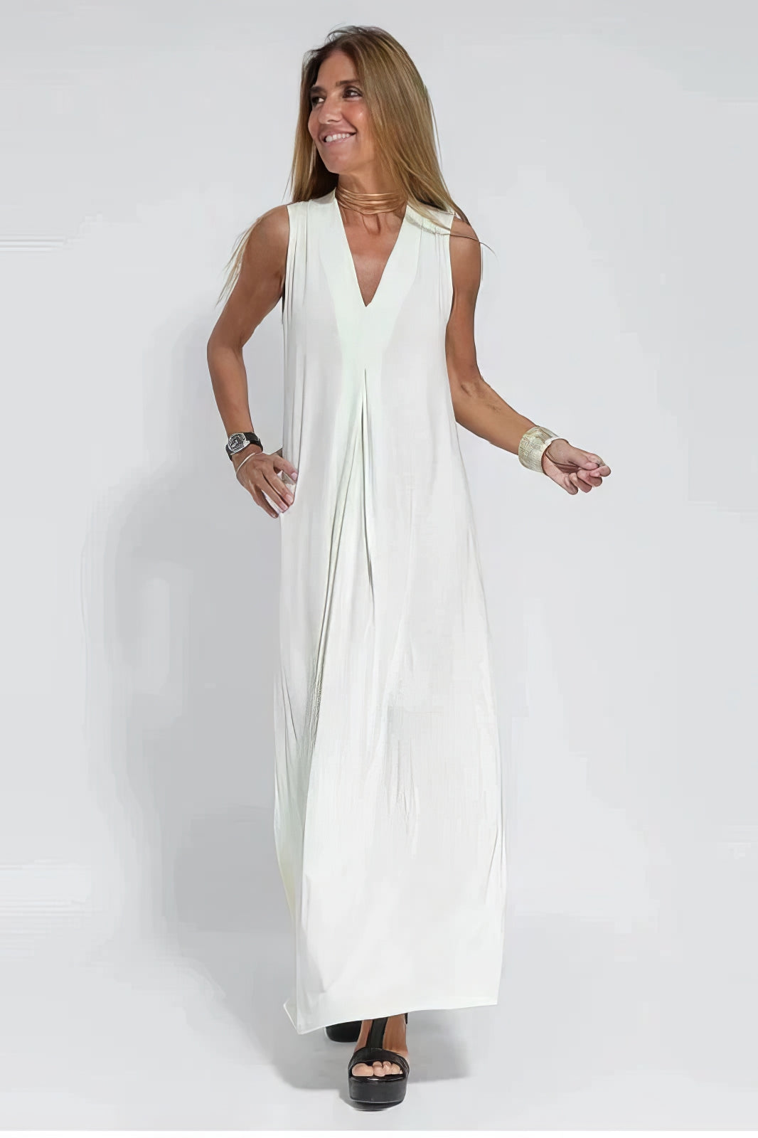 June - Elegant Maxi Dress with Coordinated Cardigan